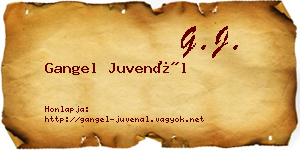 Gangel Juvenál névjegykártya